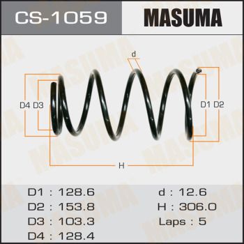 Пружина подвески передняя Masuma CS1059