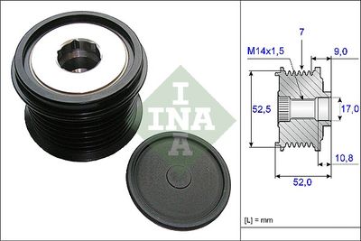 Шкив генератора INA 535020910