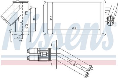 Радиатор отопителя NISSENS 73368