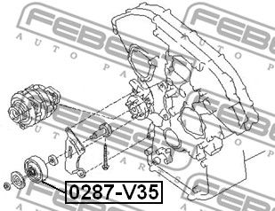Ролик ремня приводного FEBEST 0287V35