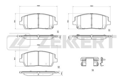 Колодки тормозные дисковые передние Zekkert BS1152