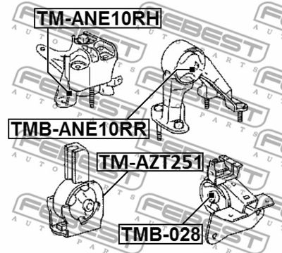 Опора двигателя TOYOTA 1230528120