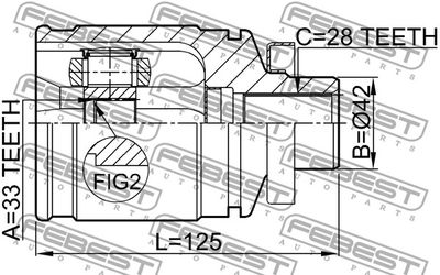 ШРУС внутренний правый FEBEST 0411CU20RH