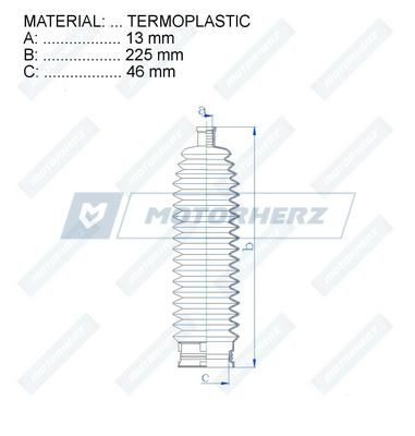 Пыльник рулевой рейки MotorHerz RDZ0407MG