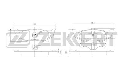 Колодки тормозные дисковые задние Zekkert BS1339