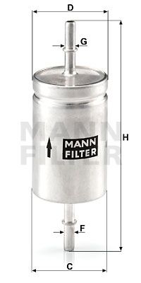 Фильтр топливный MANN-FILTER WK512