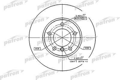 Диск тормозной передний PATRON PBD2769