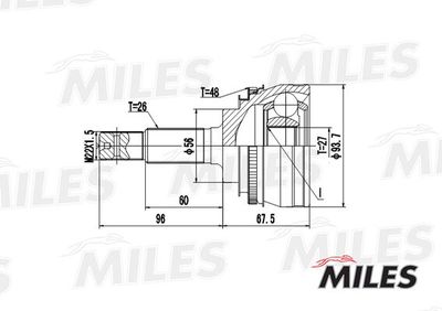 ШРУС наружный Miles GA20458