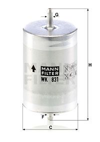 Фильтр топливный MANN-FILTER WK831