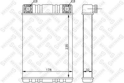 Радиатор отопителя STELLOX 1035144SX