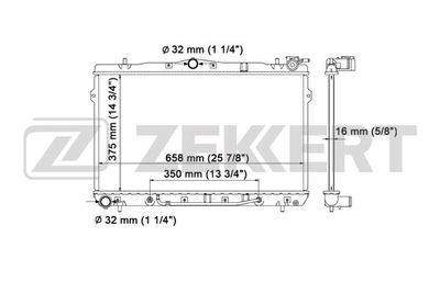 Радиатор охлаждения двигателя Zekkert MK1548