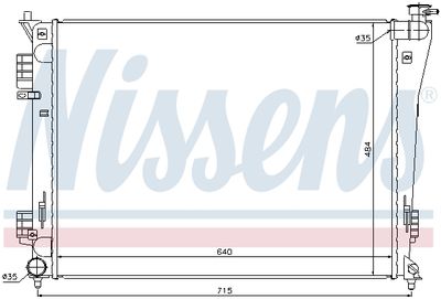Радиатор системы охлаждения NISSENS 67550