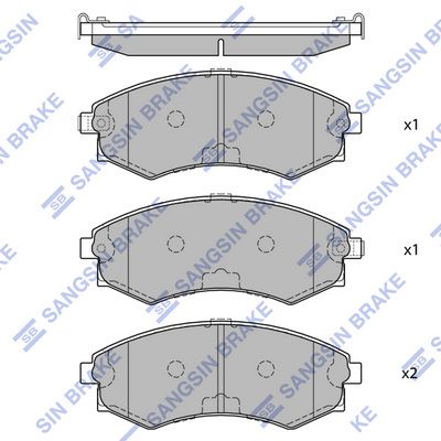 Колодки тормозные дисковые передние SANGSIN SP1054F