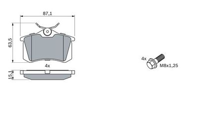 Колодки тормозные дисковые BOSCH 0986424751