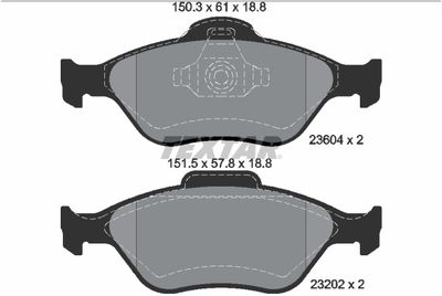 Колодки тормозные дисковые передние TEXTAR 2360406