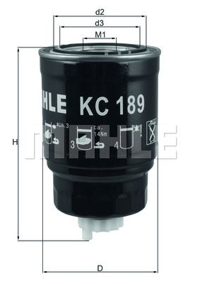 Фильтр топливный MAHLE KC189