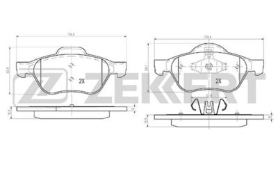 Колодки тормозные дисковые передние Zekkert BS2514