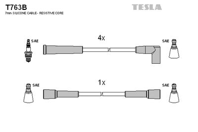 Провода зажигания TESLA T763B