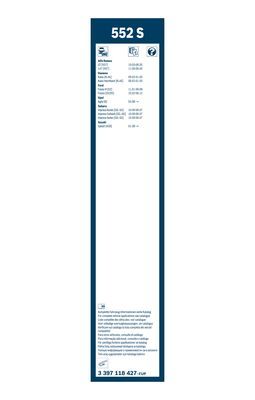 Щетка стеклоочистителя BOSCH 3397118427