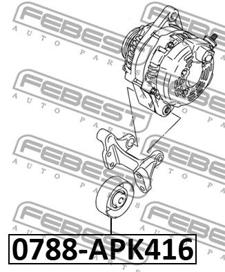 Ролик обводной FEBEST 0788APK416