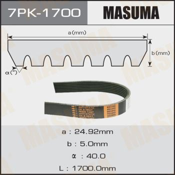 Ремень поликлиновой Masuma 7PK1700