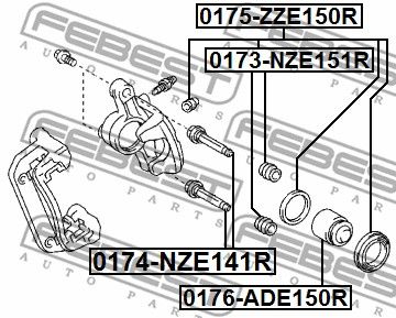 Ремкомплект суппорта тормозного FEBEST 0175ZZE150R