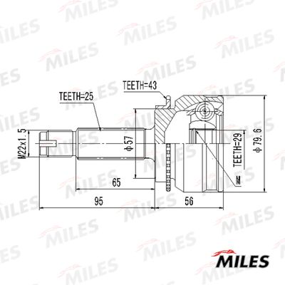 ШРУС наружный Miles GA20649