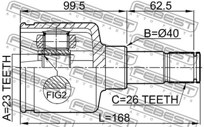 ШРУС внутренний левый FEBEST 2111CB420LH