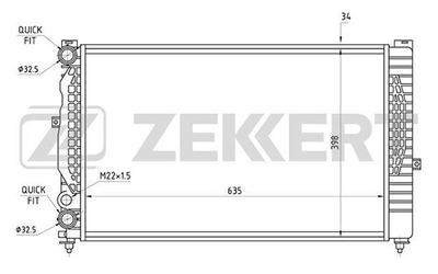 Радиатор охлаждения двигателя Zekkert MK1065