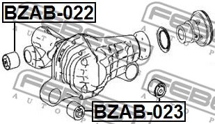 Сайлентблок опоры дифференциала FEBEST BZAB023