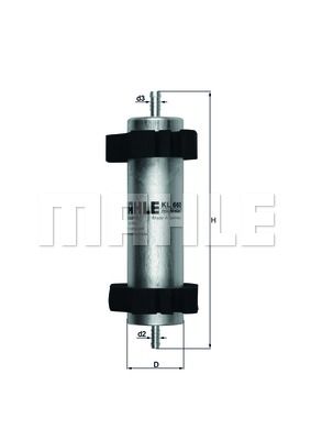 Фильтр топливный MAHLE KL660