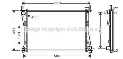 Радиатор системы охлаждения AVA FDA2325
