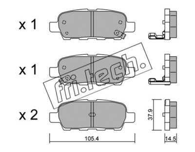 Комплект колодок для дискового тормоза TRUSTING 6280