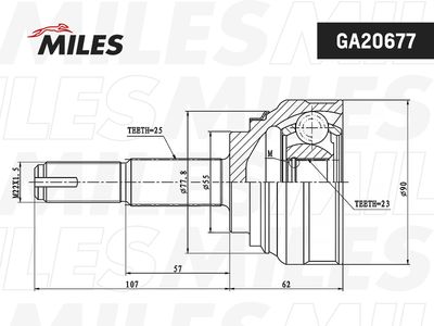 ШРУС наружный Miles GA20677