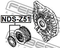 Шкив генератора FEBEST NDSZ51
