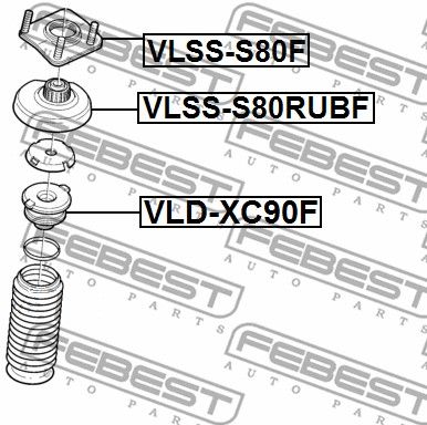 Отбойник амортизатора переднего FEBEST VLDXC90F