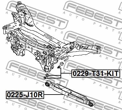 Болт с эксцентриком ремкомплект FEBEST 0229T31KIT