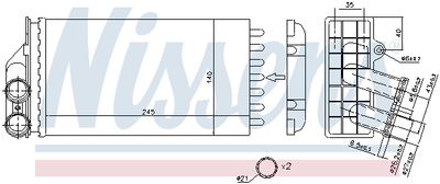 Радиатор отопителя NISSENS 71157