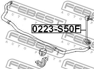 Тяга стабилизатора FEBEST 0223S50F