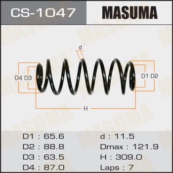Пружина подвески Masuma CS1047