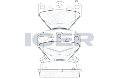 Колодки тормозные дисковые ICER 181607