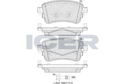Колодки тормозные ICER 182294