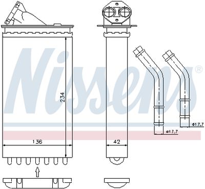 Радиатор отопителя NISSENS 71141