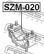 Подушка двигателя задняя FEBEST SZM020