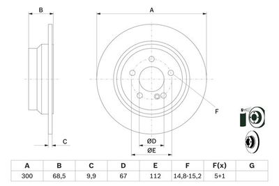 Диск тормозной BOSCH 0986479041