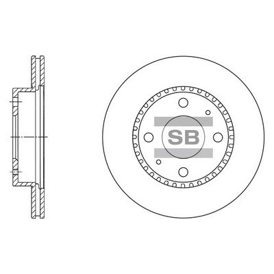 Диск тормозной передний вентилируемый SANGSIN SD4205