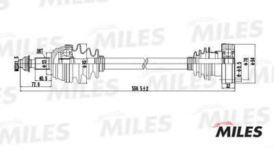 Привод в сборе левый Miles GC01003