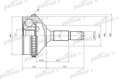 ШРУС наружный PATRON PCV2056