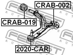Сайлентблок FEBEST CRAB019