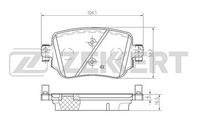 Колодки тормозные дисковые задние Zekkert BS2446